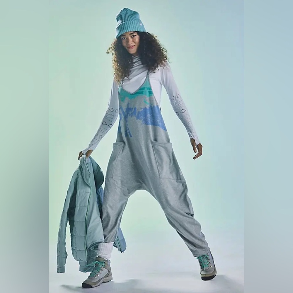 NEW Free People Movement Women Hot Shot One Piece Jumpsuit Ski Graphic Sz M